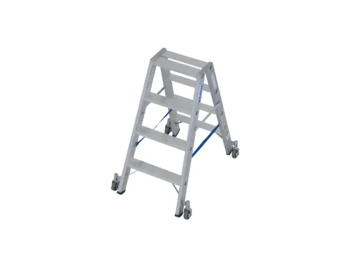 Vouwladder Aluminium Beide Zijden 2x4treden Verrijdbaar L 1 71m
