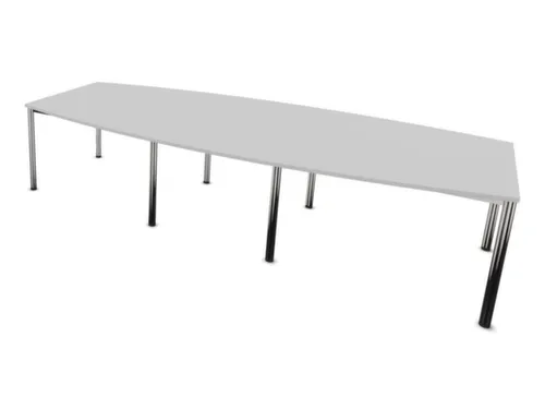 vergadertafel,HxBxD 740x3200x1400mm,vatvormig,MP-lichtgrijs