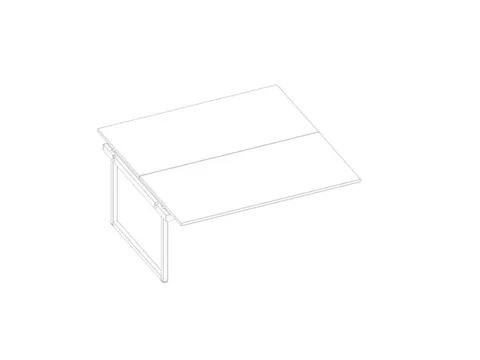 aanbouwtafel,v. benchtafel,HxBxD 730x1600x1600mm,blad wit