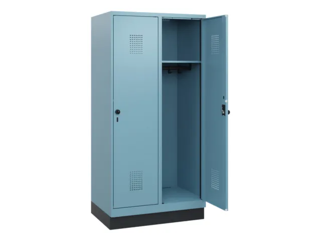 schoollocker,HxBxD 1630x800x500mm,2vak,vak B 400mm,draaigrendel,sokkel