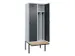 locker met bank,voor scheiding van kleding,HxBxD 2120x800x815mm,2vak