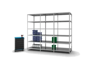 magazijnstelling,grondveld,HxBxD 2500x1000x800mm,vaklast 200kg - 3