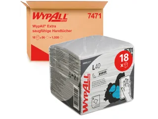 Poetsdoek WypAll L40 1-laags 304x317mm 18x56stuks wit 7471 - 1