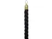 Corde Securit 150cm noire avec embouts dorés