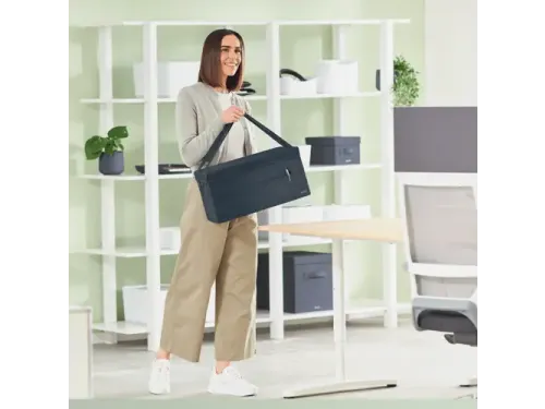 Leitz Stoffen Hot Desking Opbergtas met deksel donkergrijs