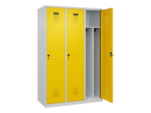 locker voor scheiding van kleding,HxBxD 1850x1200x500mm,3vak