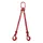 Hijsstroppen 2-Sprong Draagvermogen 0-45° 7T Nuttige L 1 5M Rood