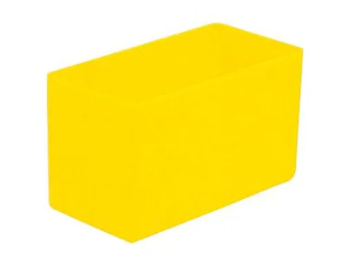 Inzetbak HxLxB 63x108x54mm Polystyreen Geel 50 stuks