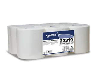 Poetspapier Celtex Centerfeed Midi 2-laags wit 153 meter krimp a 6 rol - 1