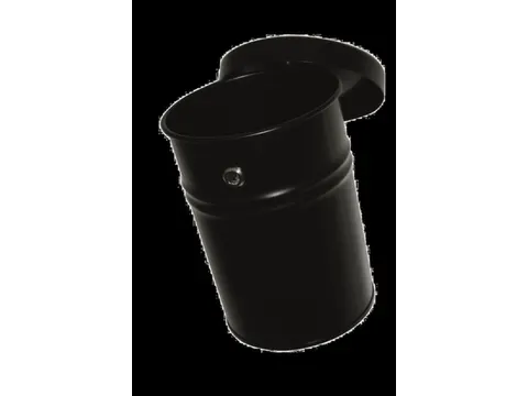 afvalbak,vlamdovend,30l,HxØ 415x344mm,wandmontage,kop zwart