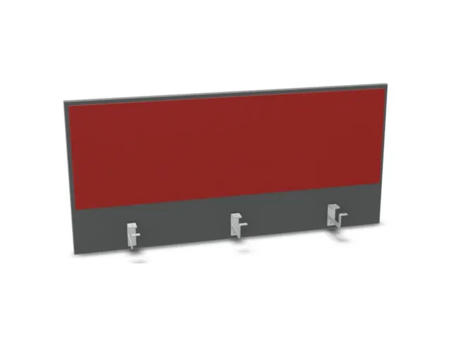opzetpaneel bureau aanbouw achter MS-donkergrijs BN4011-rood 1200mm
