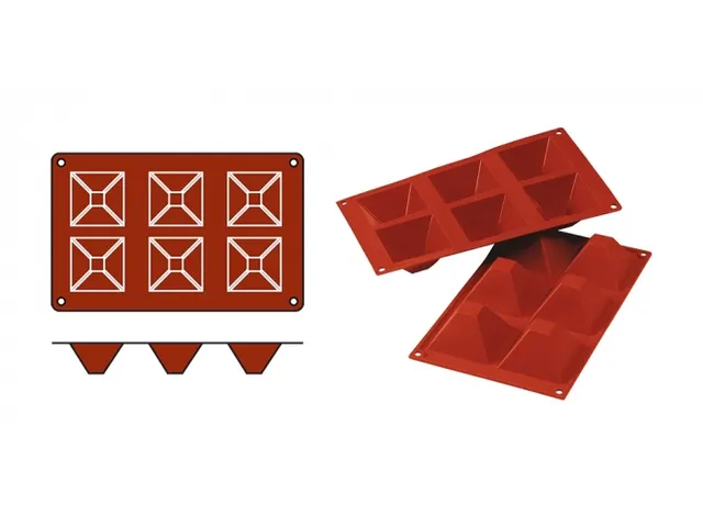 Silikomart Siliconen 1/3 GN Bakmat SILICON FLEX Pyramids SF007