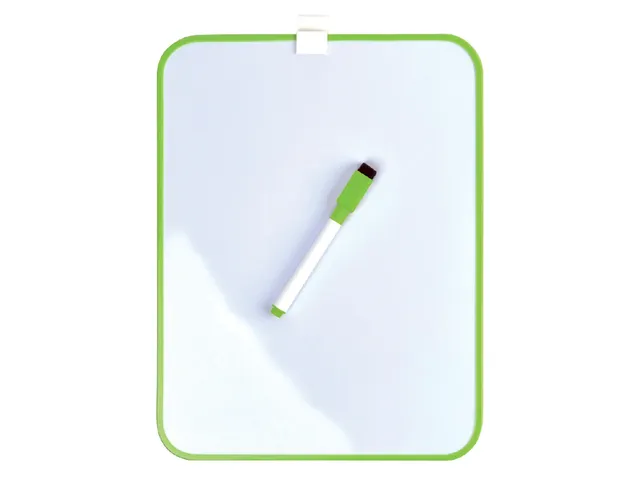 Whiteboard Desq 21.5x28cm + marker groen profiel