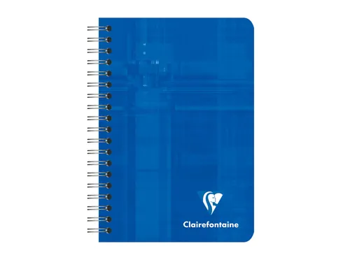 Notitieboek Clairefontaine 95x140mm 180 pagina's spiraal lijn assorti