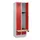 locker met bank,HxBxD 1950x600x815mm,2vak,vak B 300mm,draaigrendel