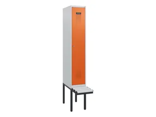 locker met bank,HxBxD 1950x300x815mm,1vak,vak B 300mm,cilinderslot - 2