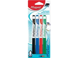 Whiteboardmarker Marker'peps 1.5mm Blister à 4 Stuks Assorti kleuren