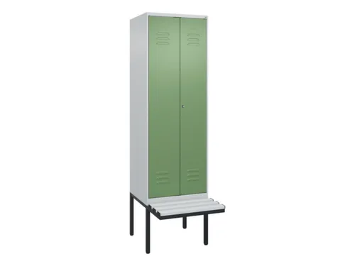 locker voor scheiding van kleding,HxBxD 2120x600x815mm,2vak