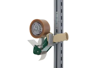 houder v. plakbandafroller,v. paktafel,HxBxD 78x110x38mm,staal,RAL9006 - 1