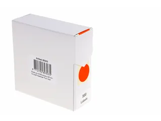 Etiket Rillprint 25mm 500st op rol fluor rood - 1