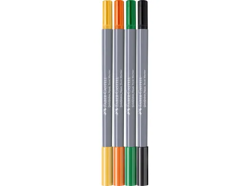 Duo aquarelmarker Faber-Castell Goldfaber kartonetui 4 stuks Tropical
