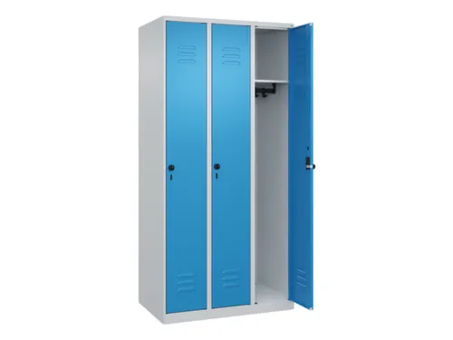 locker,HxBxD 1850x900x500mm,3vak,vak B 300mm,draaigrendel