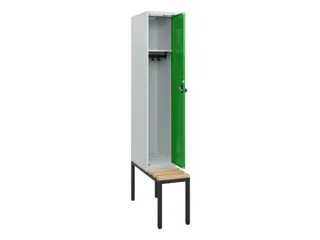 locker met bank,HxBxD 1950x300x815mm,1vak,vak B 300mm,draaigrendel - 1