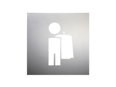 deurbord,garderobe,RVS,zelfklevend,HxB 160x160mm