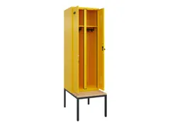 locker met bank,voor scheiding van kleding,HxBxD 2120x600x815mm,2vak