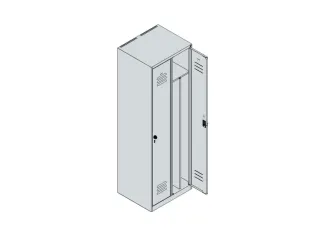 locker voor scheiding van kleding,HxBxD 1850x600x500mm,2vak - 3