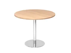 vergadertafel,HxØ 745x1000mm,rond,schotelvoet chroom,ronde buis