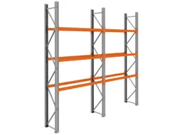 palletstelling,basis+1xaanbouw,HxBxD 3990x3950x750mm,vakl. 3000kg