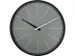 Wandklok nXt Gray Ø 40cm grijs streepaanduiding