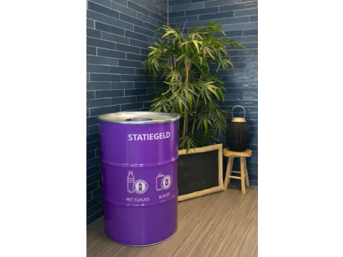 The BinBin Afvalbak Statiegeld met inwerpopening 200 Liter Paars