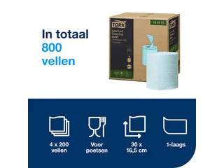 Tork 190491 Systeem W10 Handy Emmer Navulling 1-laags Turquoise - 5