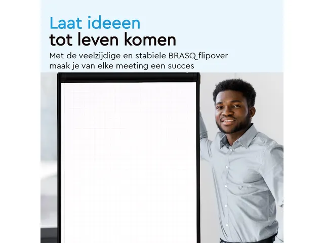 BRASQ Flipover Mobiel 70x100cm Magnetisch Zwart inclusief accessoires