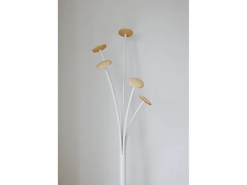 Festival kapstok 5 haken 187 cm wit / hout met parapluhouder