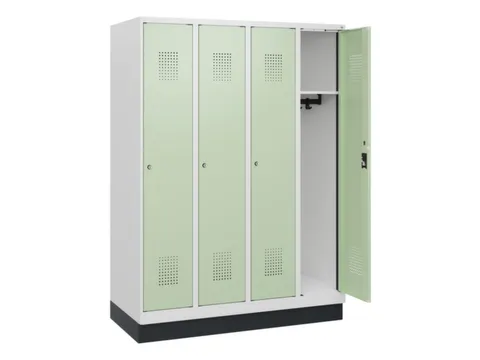 schoollocker,HxBxD 1630x1200x500mm,4vak,vak B 300mm,cil.-slot,sokkel