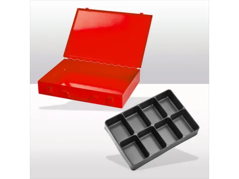 assortimentskoffer,HxBxD 50x335x240mm,8vakken