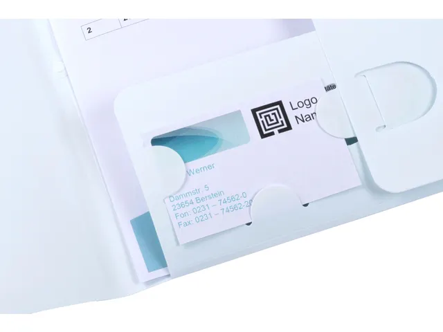 Offertemap Oxford A4 met insteektas 2 kleppen 0.5mm PP wit