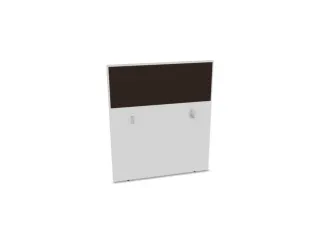 baliepaneel,v. bureau,aanbouw achter,B 1000mm,Bl-wit,BN2036-bruin - 1
