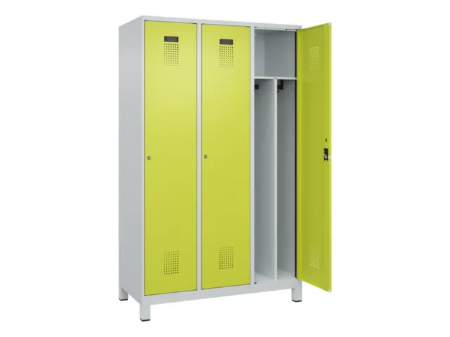 locker voor scheiding van kleding,HxBxD 1950x1200x500mm,3vak