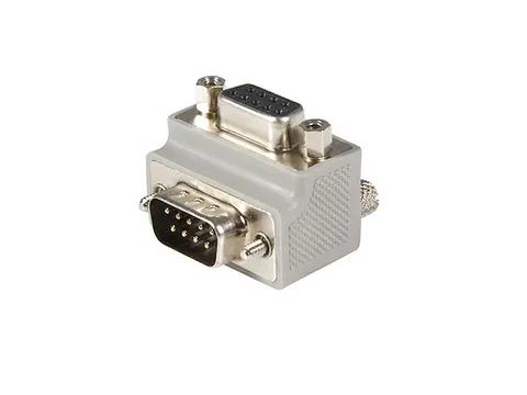 Rechts gehoekte DB9 naar DB9 Seriële kabel adapter Type 2 - M/F