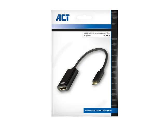 Adapter ACT USB-C naar HDMI 4K 30Hz 0.15 meter