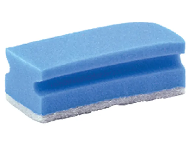Schuurspons Cleaninq met greep 140x70x42mm blauw/wit 5 stuks