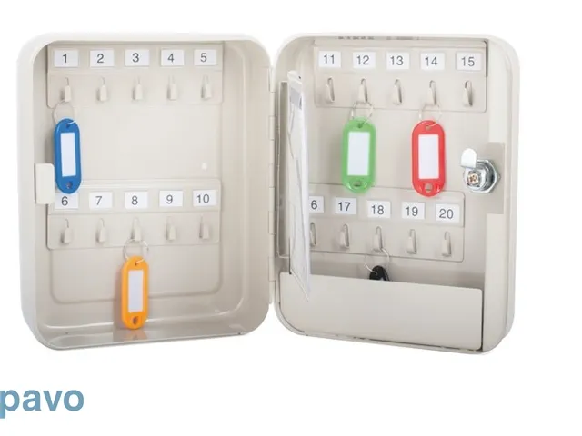 Sleutelkast Pavo budget 20 haken 200x160x60mm cilinderslot beige
