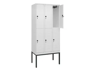dubbeldekse locker,HxBxD 2120x900x500mm,3x2vak.,vak B 300mm - 2