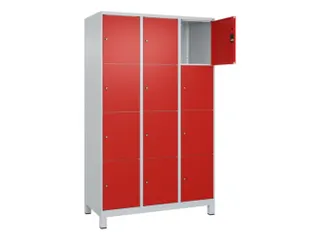 lockerkast,HxBxD 1950x1200x500mm,3x4vakken,vak B 400mm,cil.-slot - 1
