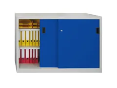 schuifdeurkast,HxBxD 1000x1500x400mm,RAL7035,front RAL5012