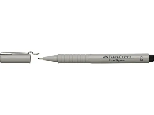 Tekenpen Faber Castell Ecco Pigment 0.8Mm Zwart